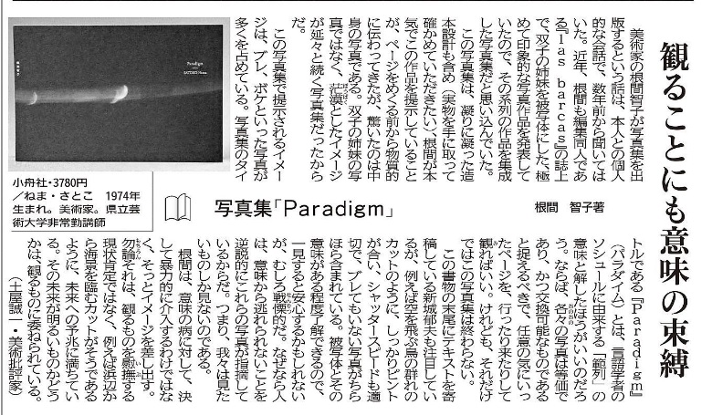 沖縄タイムス20160730『Paradigm』書評
